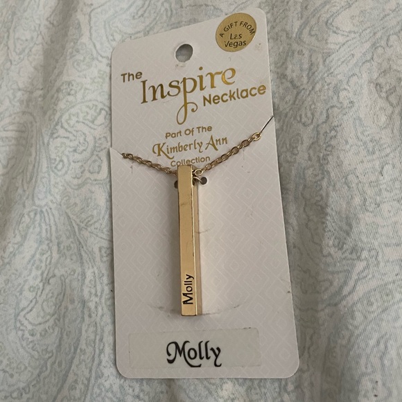 Gold 'Molly' Personalized Bar Necklace NWT - Picture 3 of 3